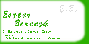 eszter bereczk business card